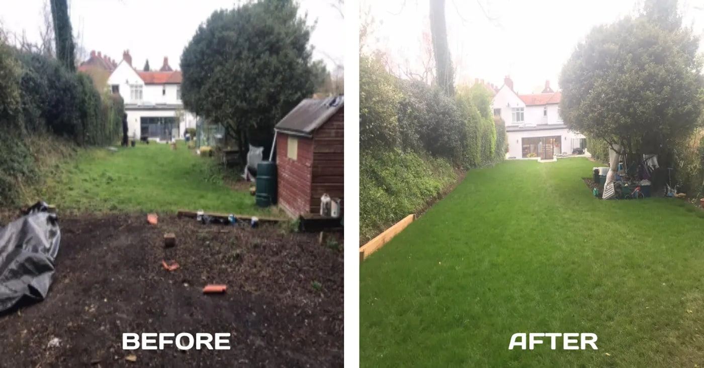 Garden transformation 9 — before and after